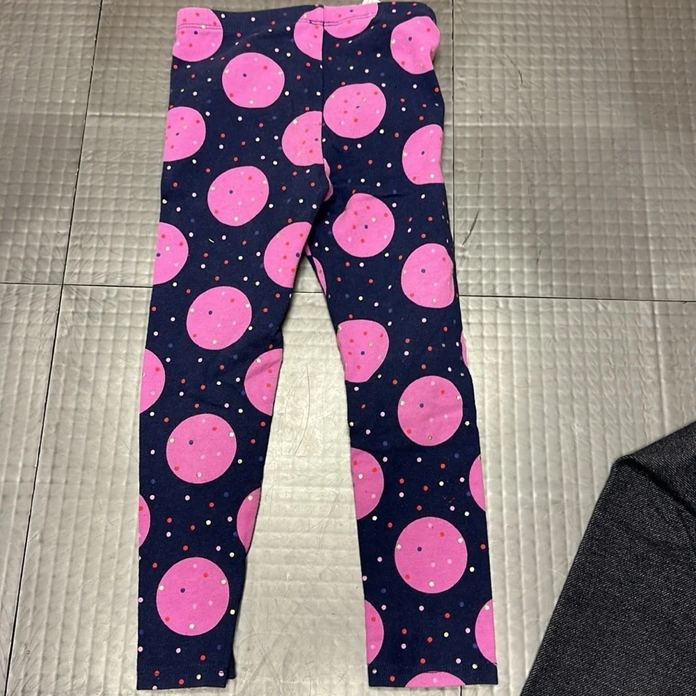 CAT & JACK GIRLS 4T LEGGINGS PURPLE AND NAVY BLUE